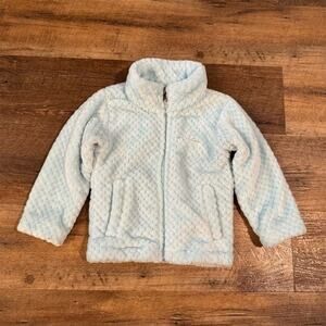 Columbia Girls' 2T Blue Fire Side Fleece Jacket Full Zip Pockets Cozy Warm FLAW